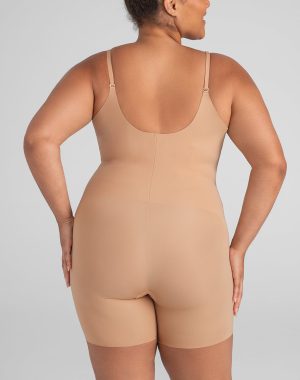 Open-Bust Mid-Thigh Bodysuit